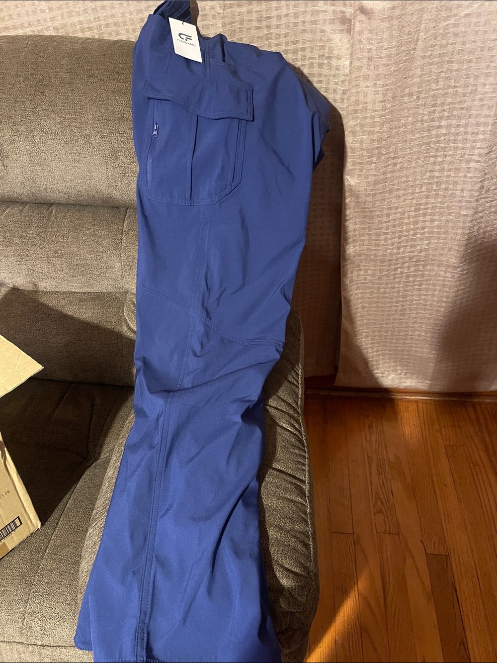Men's Royal Blue Cargo Pants with Utility Pockets